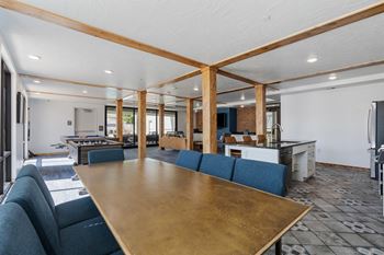 Long wooden table